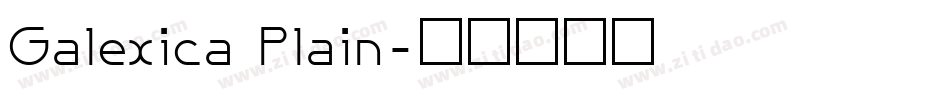 Galexica Plain字体转换